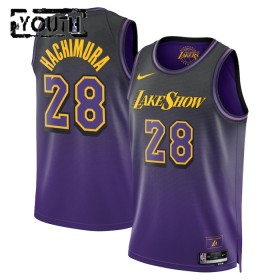 Los Angeles Lakers Rui Hachimura Nike 2024-25 City Edition Violetti Lasten Pelipaidat Swingman